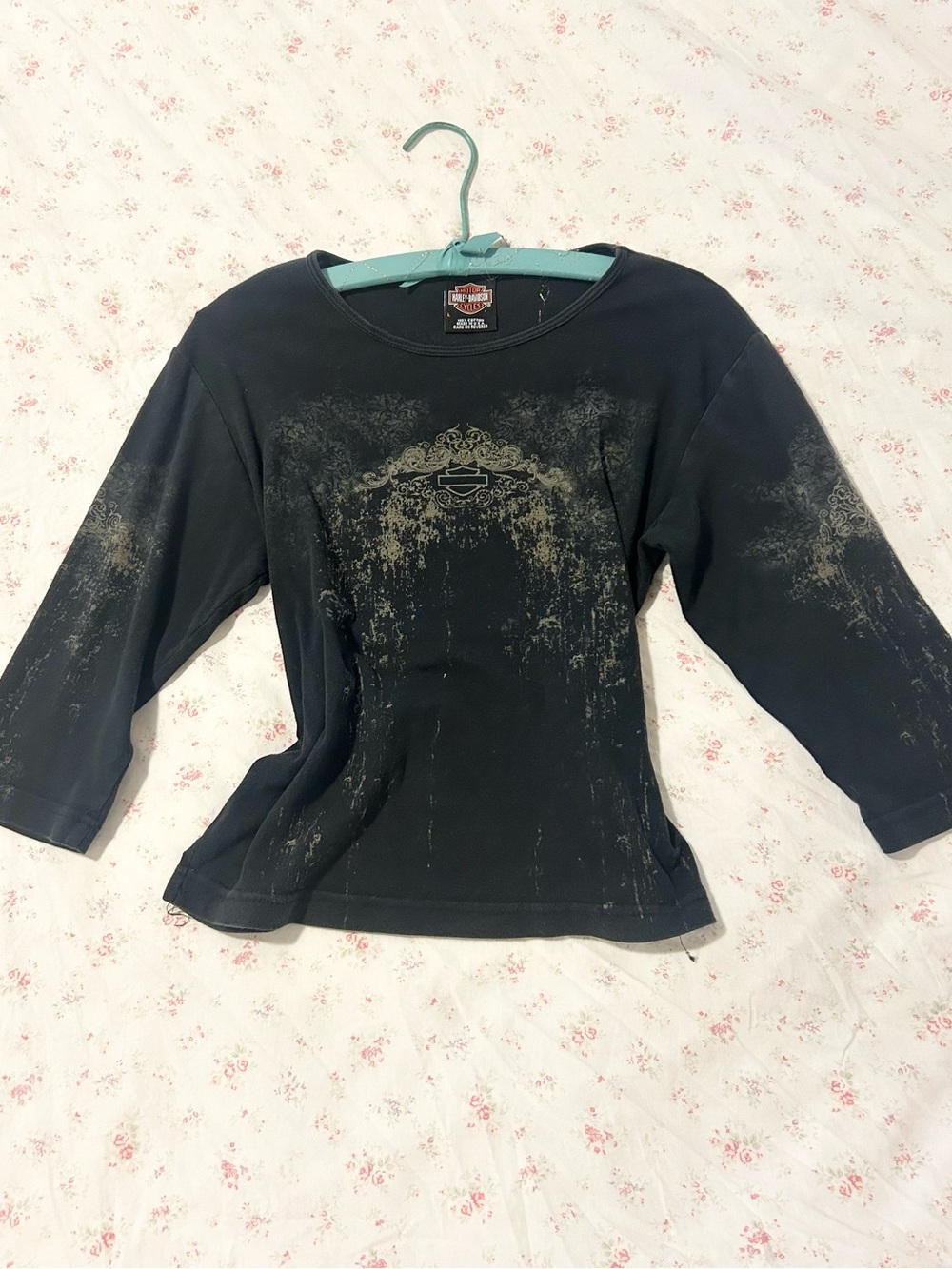 Harley-Davidson Black Top with Gold Accents